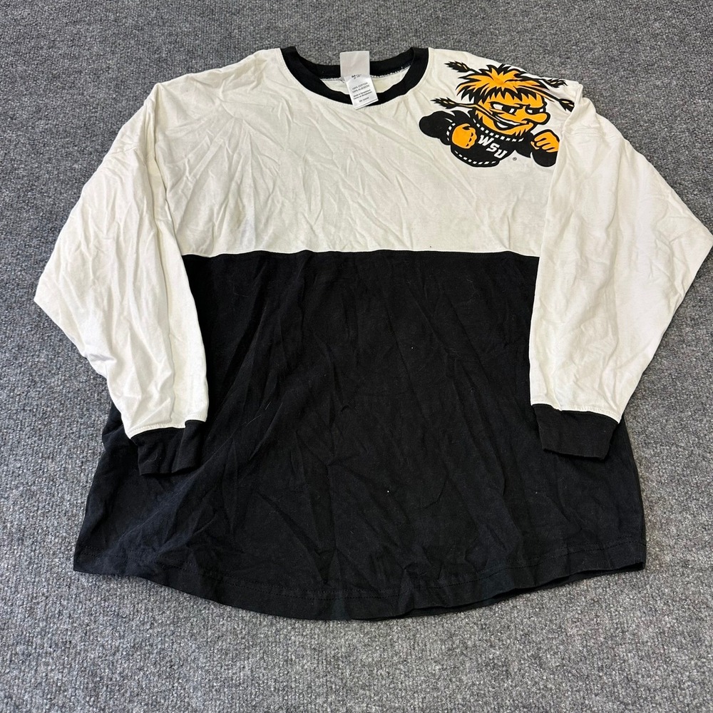Knights Apparel Shirt Womens Size M White Black Wichita State Spirit Jersey
